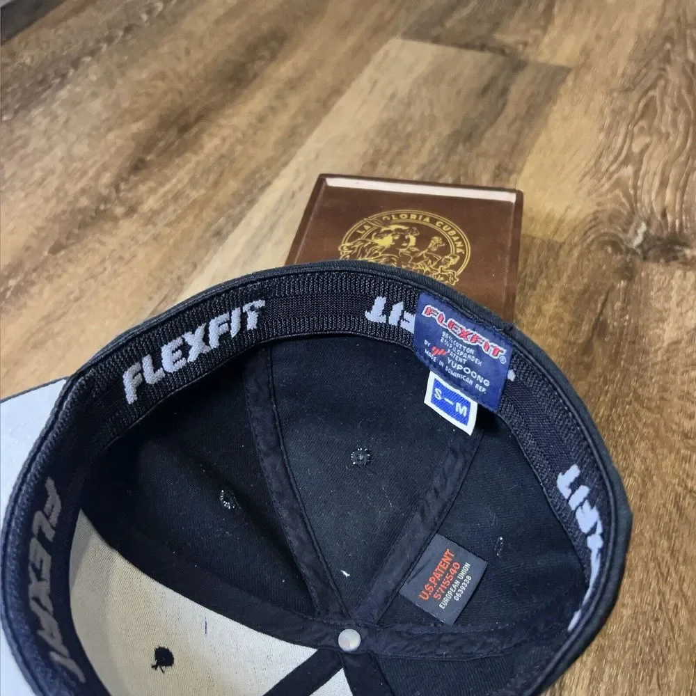 N Motion Running Hat Cap Black Cotton Tennis Golf Pickleball Gym‎ FlexFit